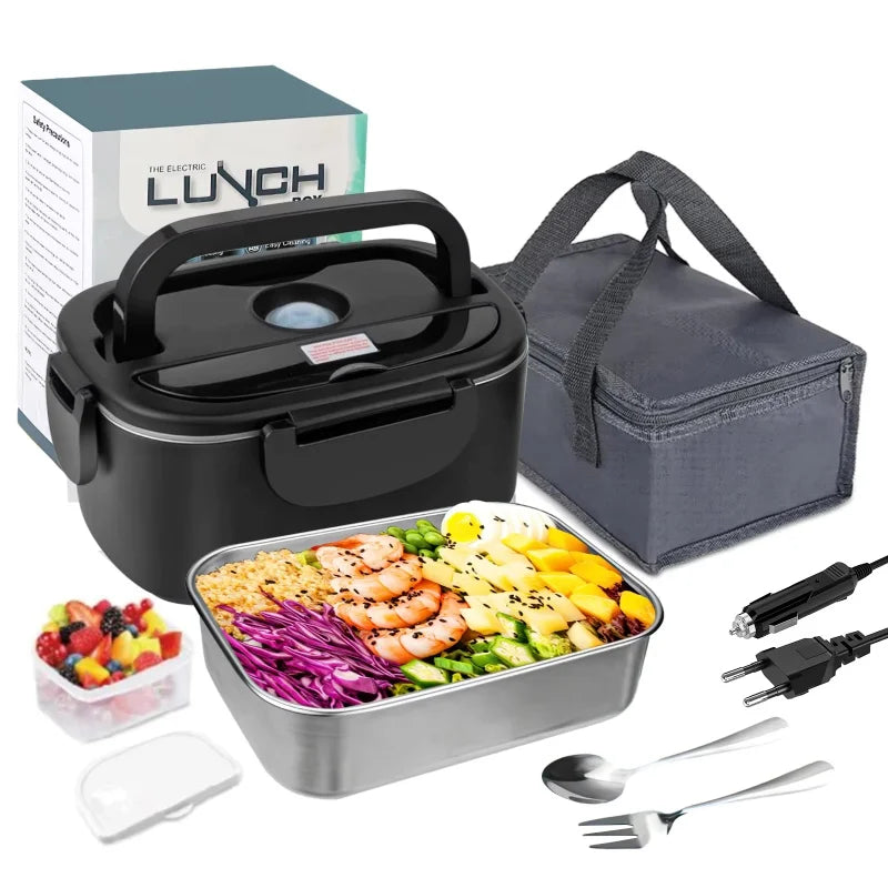 Boîte à lunch électrique 2 en 1 – Repas chaud partout, voiture & maison