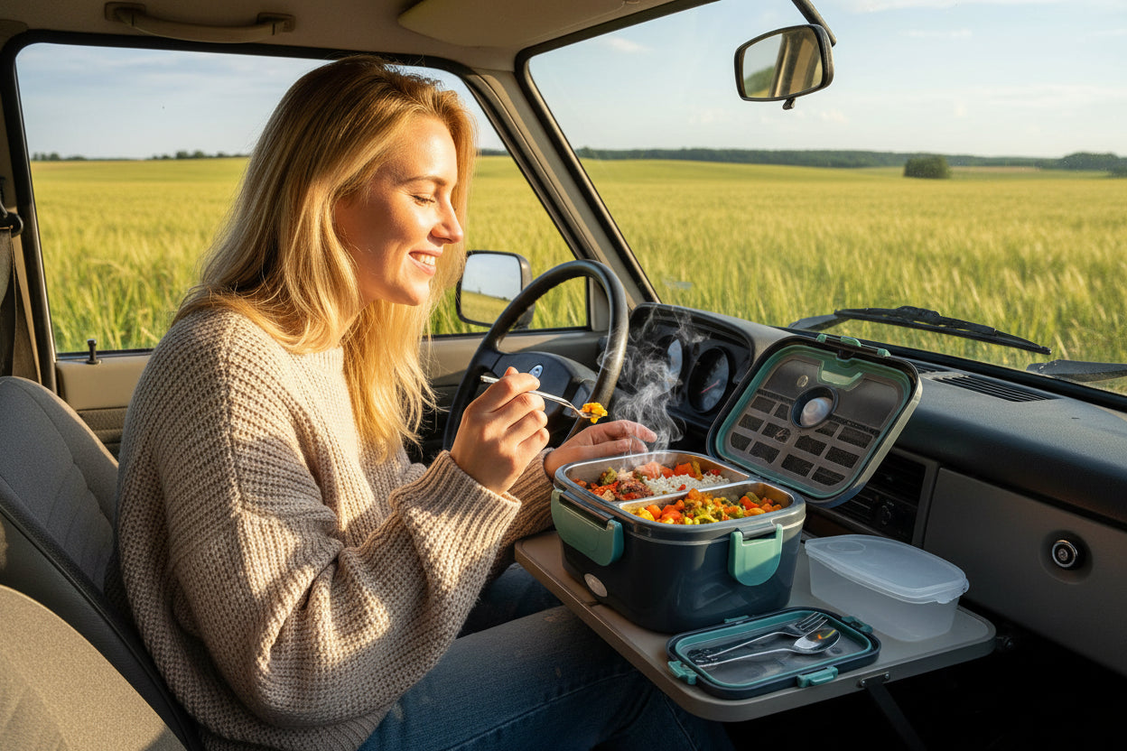 Boîte à lunch électrique 2 en 1 – Repas chaud partout, voiture & maison
